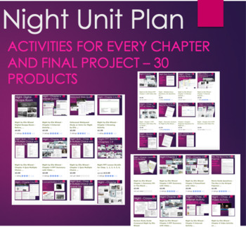 Preview of Night by Elie Wiesel- Unit Plan Bundle
