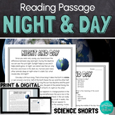 Night and Day Reading Comprehension Passage PRINT and DIGITAL