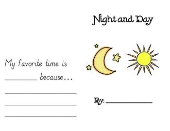 Preview of Night and Day Science Writing Book