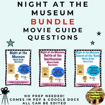 Preview of Night at the Museum Movie Series BUNDLE Movie Guide Questions