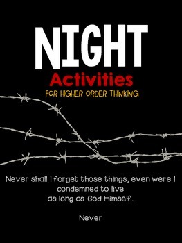 Preview of Night by Elie Wiesel: Activities for Higher Order Thinking