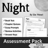 Night by Elie Wiesel Assessment Pack - Tests and Quizzes -