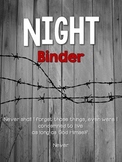 Night by Elie Wiesel: Binder Cover, Spines & Planning Sheets