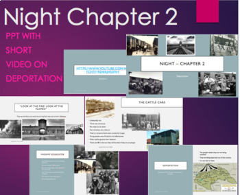 Preview of Night by Elie Wiesel Chapter 2 PPT Summary with Video Clip on Deportation