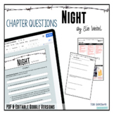 Night by Elie Wiesel Chapter Questions & Tasks | DIGITAL