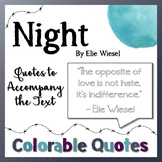 Night by Elie Wiesel - Colorable Companion Quotes