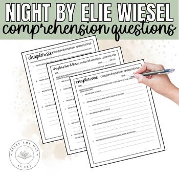 Preview of Night by Elie Wiesel: Comprehension Questions by Chapter