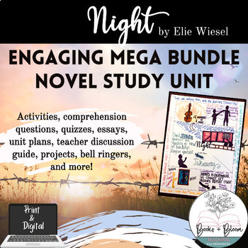 Preview of Night by Elie Wiesel Mega Bundle Novel Study Unit - Activities, Quizzes, + more!