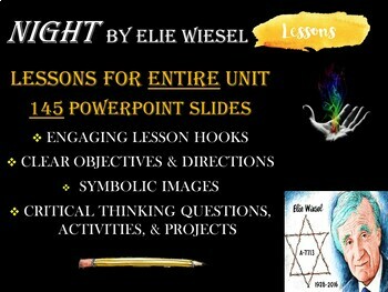 Preview of Night by Elie Wiesel – Lessons in PowerPoint Slides for Entire Full Unit