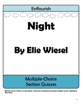 Preview of Night by Elie Wiesel Multiple Choice Chapter Quizzes