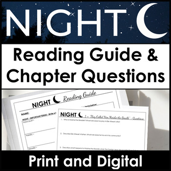 Preview of Night by Elie Wiesel Reading Guide and Chapter Questions With Theme Development