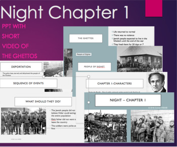 Preview of Night by Elie Wiesel PPT Chapter 1 with Video Clip