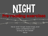 Night by Elie Wiesel: Pre Reading Activities