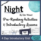 Night by Elie Wiesel - Pre-Reading Lessons & Activities * 