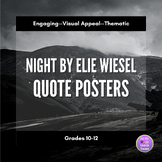 Night by Elie Wiesel - Printable Book Quote Posters