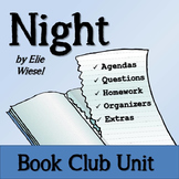 Night by Elie Wiesel Student Book Club Unit of Study