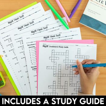 Night by Elie Wiesel Test and Crossword Study Guide | TpT