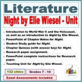 Night by Elie Wiesel, Instructional Unit, Includes Quizzes