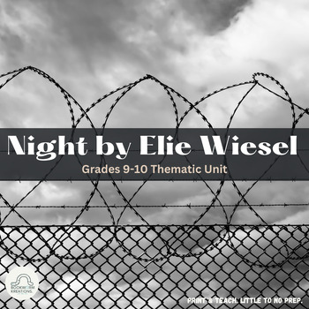 Preview of Night by Elie Wiesel 9-10 Thematic Unit (No Prep) (Honors/AP)