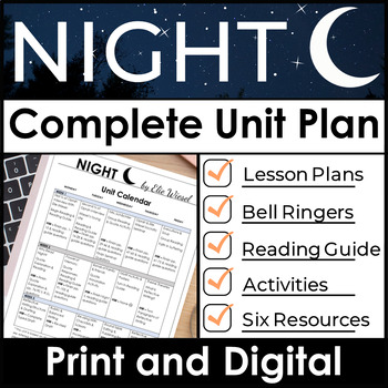 Preview of Night by Elie Wiesel Unit Plan With 3 Weeks of Lesson Plans, Activities & More!