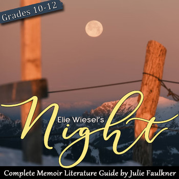 Preview of Night by Elie Wiesel Unit Plan, Literature Guide, Lesson Plans
