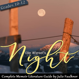 Night by Elie Wiesel Unit Plan, Literature Guide, Lesson Plans