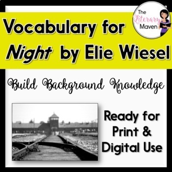 Preview of Night by Elie Wiesel - Vocabulary Homework, Bellringers, Quizzes