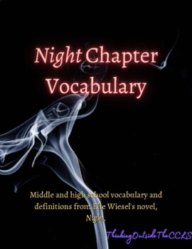 Preview of Night by Elie Wiesel Vocabulary Words & Definitions