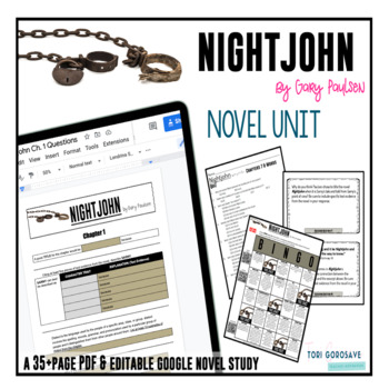 Preview of Nightjohn Novel Study - DIGITAL & PRINT