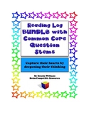 Reading Log BUNDLE,  with Reading Question Stems, Common C