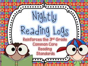 Preview of Nightly Reading Logs for EVERY 3rd Grade Common Core Reading Standard