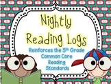Nightly Reading Logs for EVERY 5th Grade Common Core Readi