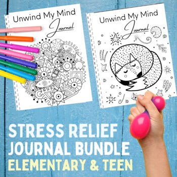 Preview of Nightly Stress Relief Journal Bundle Elementary and Teen