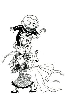 Nightmare Before Christmas Coloring Pages by Coloring Book HKM