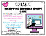 Nighttime Snowman Hunt Winter Editable Google Slides Game 