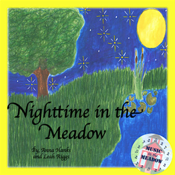 Preview of Nighttime in the Meadow Song Tale Ebook, with lyrics