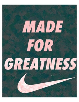 Presentar Rugido Persuasivo Nike Motivational Poster by Learning With Ms H | TPT