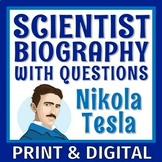 Nikola Tesla Biography Article and Questions Worksheet