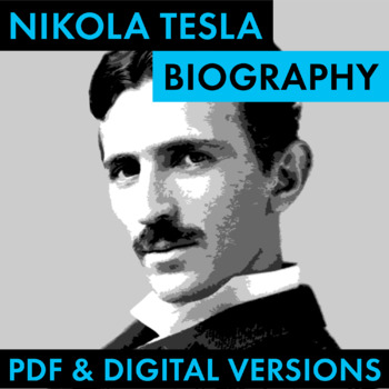 Preview of Nikola Tesla Biography Research Organizer, Tesla Biography PDF & Google Drive