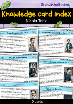 Preview of Nikola Tesla - Knowledge card index - Famous personalities (English)