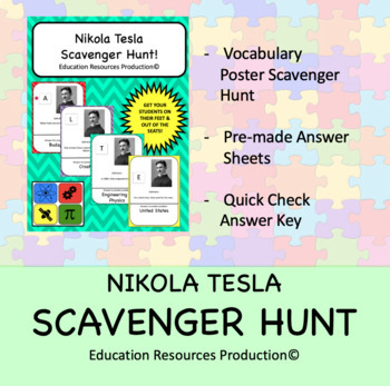 Preview of Nikola Tesla Scavenger Hunt Activity