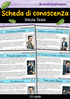 Preview of Nikola Tesla - Scheda di conoscenza - Personaggi famosi (Italiano)
