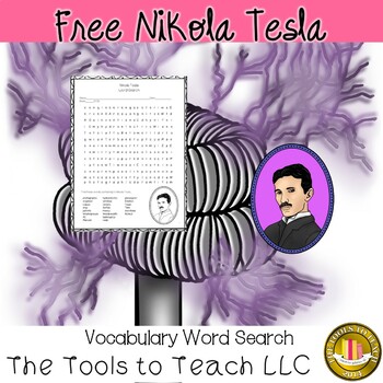 Preview of Free Nikola Tesla Word Search No Prep