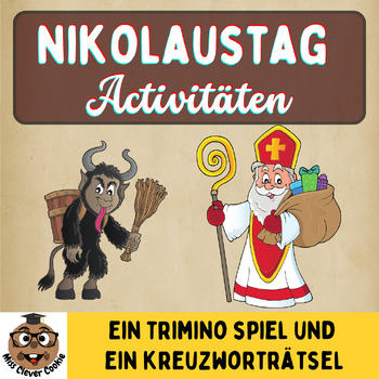 Preview of Nikolaustag | Saint Nicholas Day, Trimino Puzzle and Crossword, Deutsch | German