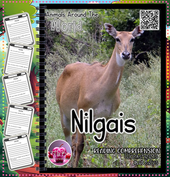 Preview of Nilgais | Worksheets | Animals Around The World | Science | Nature
