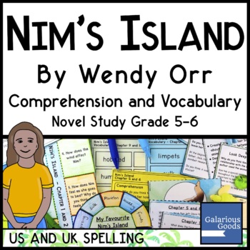 Preview of Nim's Island Comprehension and Vocabulary | Reading Novel Study