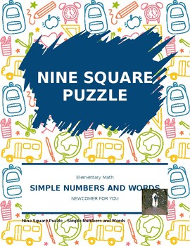 Preview of Nine Square Puzzle - Simple Numbers and Words
