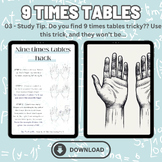 Nine times tables hack - study tip