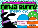 Ninja Bunny Sneaky CVC Pocket Chart station/center activit