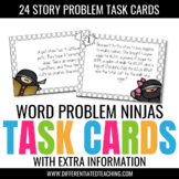 Word Problems w/ Extra Information Test Prep Task Cards - 